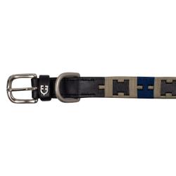 Leather Dog Collar With Geometric Pattern
