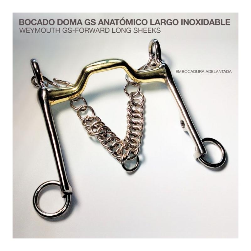 Bocado Doma Gs Anatómico Largo Inox