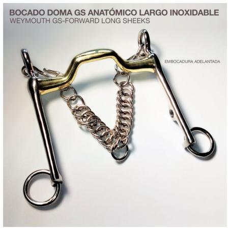 Bocado Doma Gs Anatómico Largo Inox