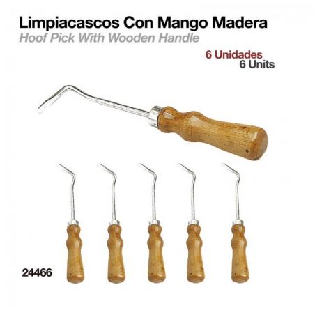  Limpiacascos Con Mango Madera 24466 6uds