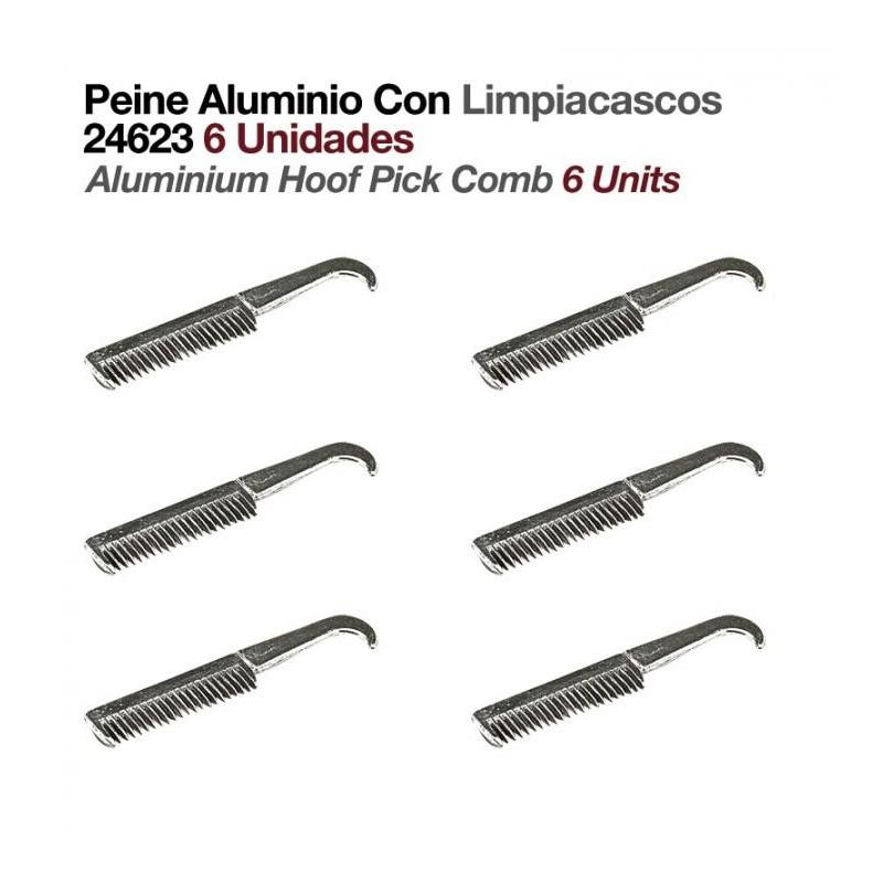  Peine Aluminio Con Limpiacascos 24623 6uds