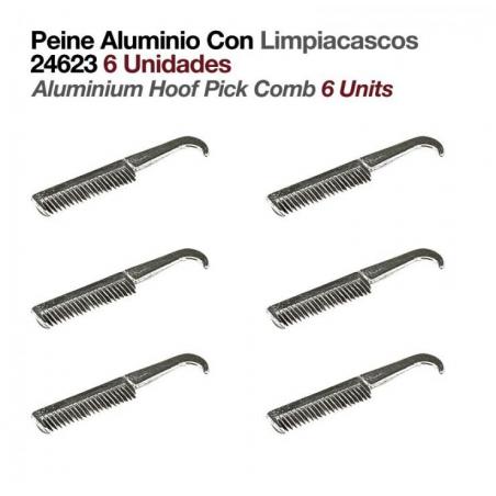  Peine Aluminio Con Limpiacascos 24623 6uds