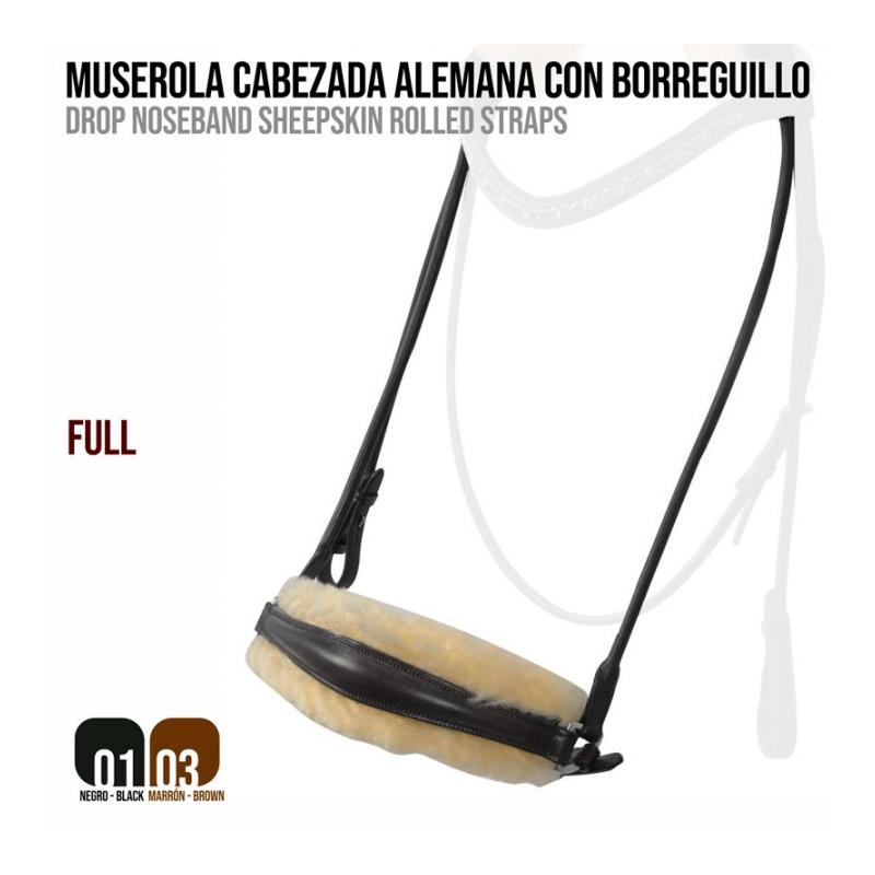 Muserola Cabezada Alemana Con Borreguillo Slt/110