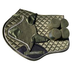 Juego De Mantilla De Salto + Orejeras + Vendas