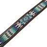 Unisex Western Beaded Belt With Feather Engraving
