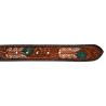 Unisex Western Beaded Belt With Feather Engraving