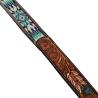 Unisex Western Beaded Belt With Feather Engraving