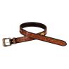 Unisex Western Beaded Belt And Brass Buckle