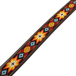 Unisex Western Beaded Belt And Brass Buckle