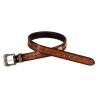 Unisex Western Beaded Belt And Brass Buckle
