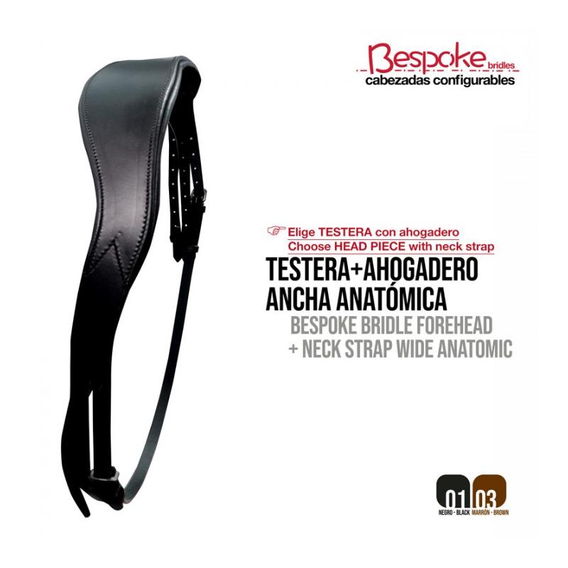 Cabezada Configurable Testera & Ahogadero Ancha Anatomica