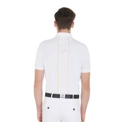 Men's Slim Fit Polo Shirt In Technical Fabric With Piping