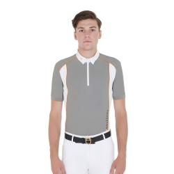Men's Slim Fit Polo Shirt In Technical Fabric With Piping