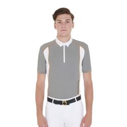 Men's Slim Fit Polo Shirt In Technical Fabric With Piping