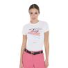 Women's Slim Fit T-Shirt With Colorful Jumping Design