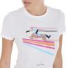 Women's Slim Fit T-Shirt With Colorful Jumping Design
