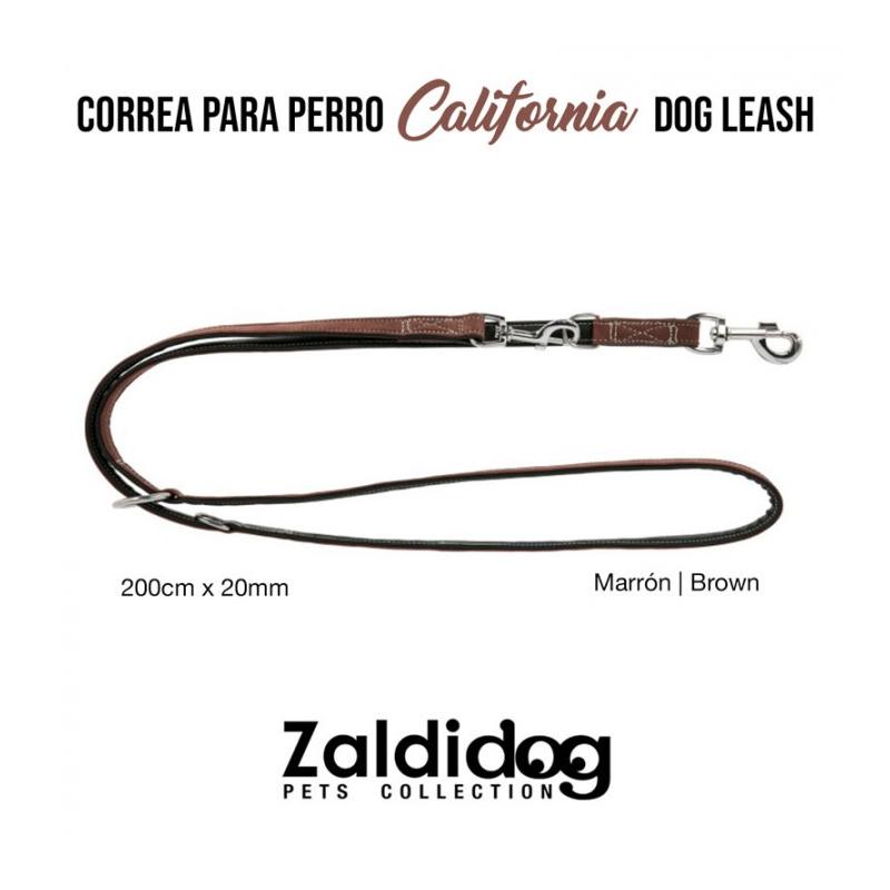 Perro Correa California Marrón 200Cm X 20Mm