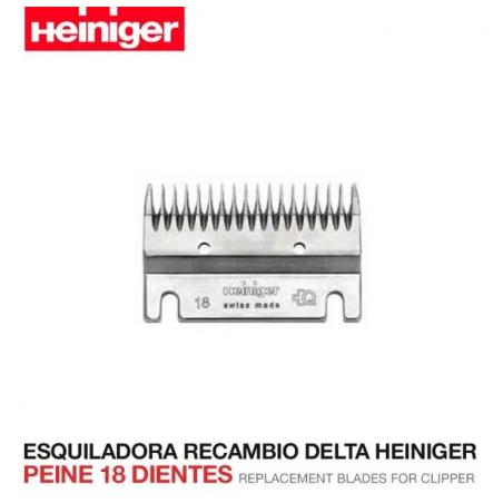 Esquiladora Recambio Delta Heiniger  Peine 18 Dientes