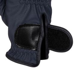 Women's Gloves In Soft Technical Fabric With Glitter Logo