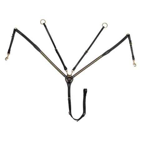Leather Fork Breastplate With Gold Clincher