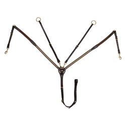 Leather Fork Breastplate With Gold Clincher