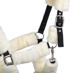 Cavezza In Nylon Con Inserti In Lana Sintetica