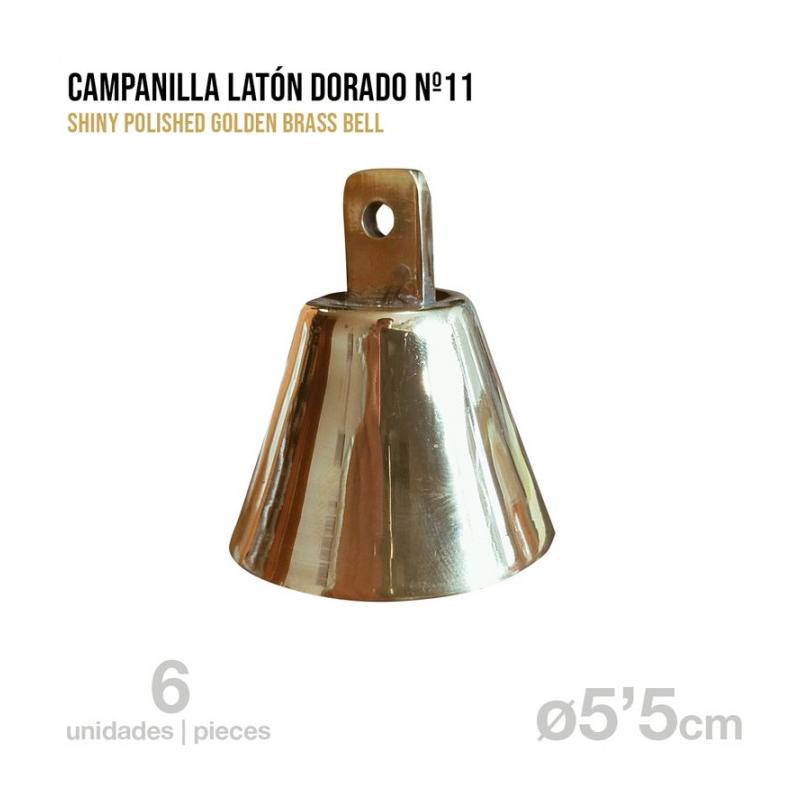 Campanilla Latón Dorado Nº11 6 Unidades