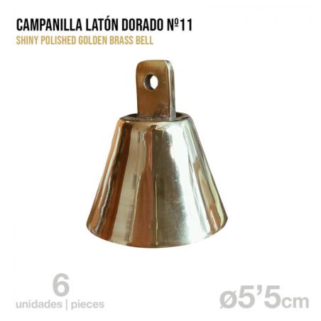 Campanilla Latón Dorado Nº11 6 Unidades