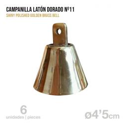 Campanilla Latón Dorado Nº11 6 Unidades