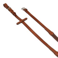 Leather And Rubber Reins Silver Fitting (1.6Cm)