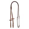 Leather And Rubber Reins Silver Fitting (1.6Cm)