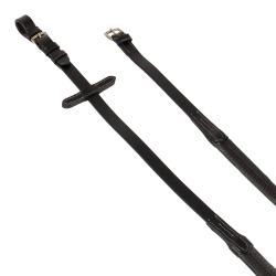 Leather And Rubber Reins Silver Fitting (1.6Cm)