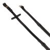 Leather And Rubber Reins Silver Fitting (1.6Cm)
