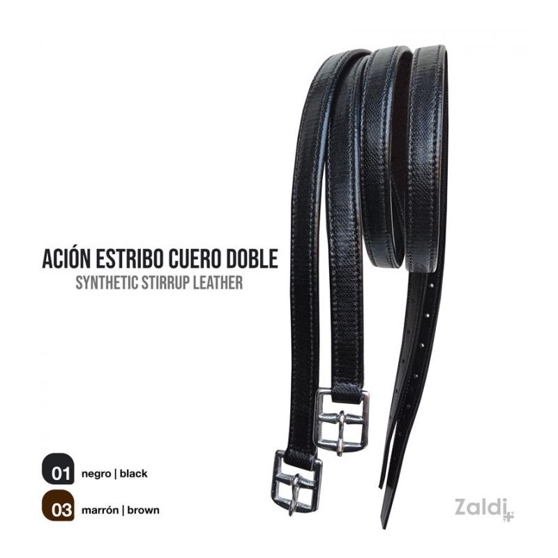 Ación Estribo Cuero Doble Azs-24