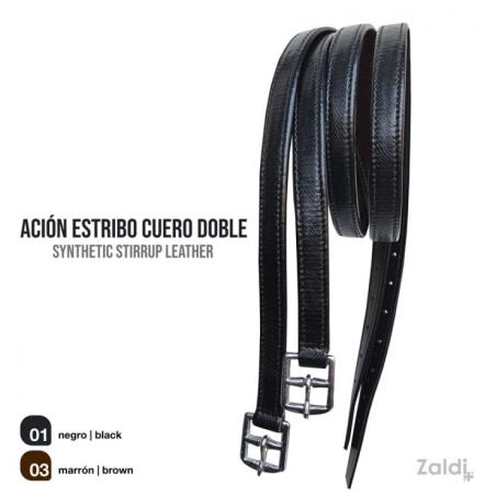 Ación Estribo Cuero Doble Azs-24
