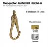 Mosquetón Gancho Hb057-06 6uds