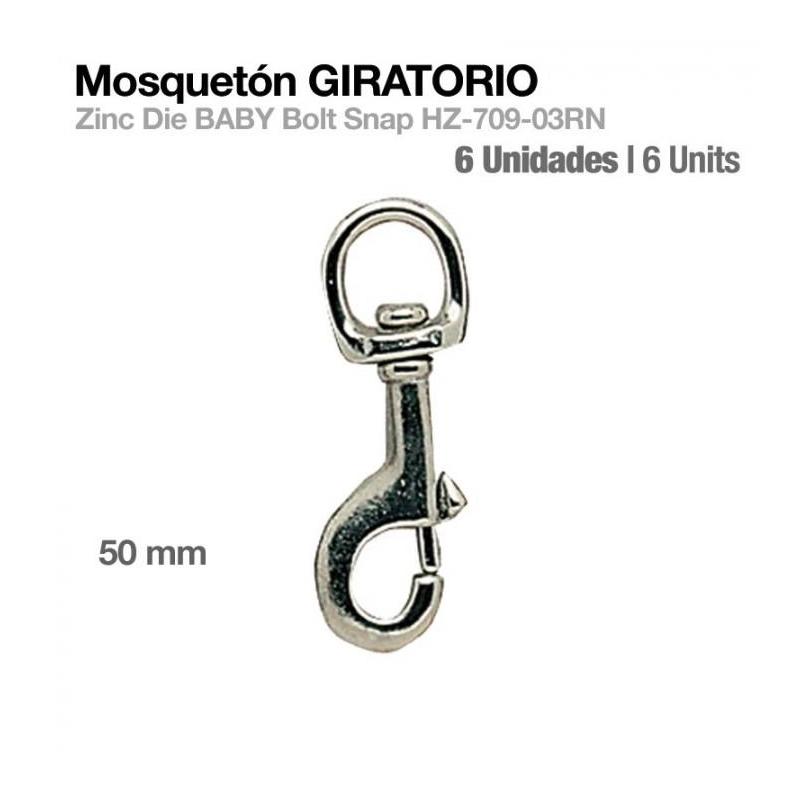  Mosquetón Giratorio Hz709-03rn 6uds