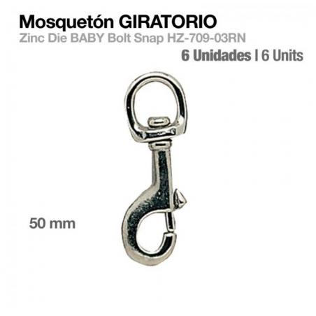  Mosquetón Giratorio Hz709-03rn 6uds