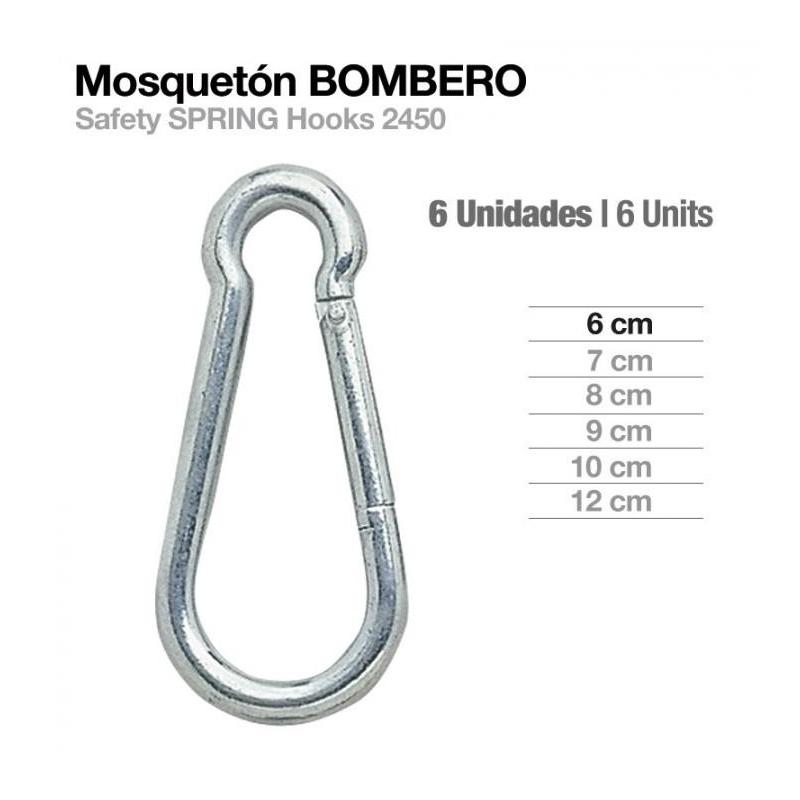  Mosquetón Bombero 2450 6uds