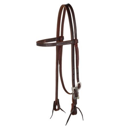 Browband Black Steel Buckle Oiled Western Bridle