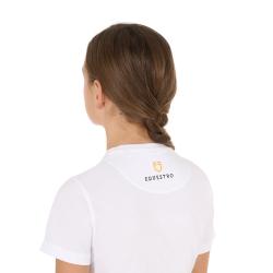 T-Shirt Bambina Slim Fit Logo Glitter Rosa