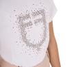 T-Shirt Bambina Slim Fit Logo Glitter Rosa