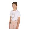 T-Shirt Bambina Slim Fit Logo Glitter Rosa