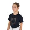 T-Shirt Bambina Slim Fit Logo Glitter Rosa