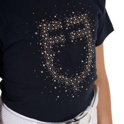 T-Shirt Bambina Slim Fit Logo Glitter Rosa