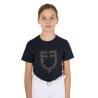 T-Shirt Bambina Slim Fit Logo Glitter Rosa