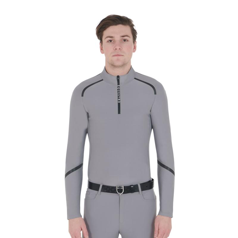Polo Uomo Da Allenamento Slim Fit Manica Lunga