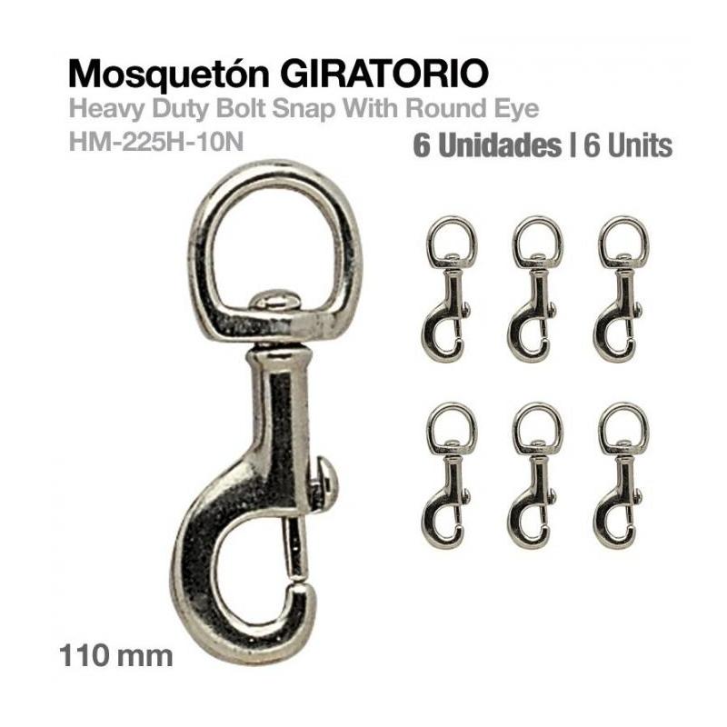  Mosquetón Giratorio Hm-225h-10n 6uds