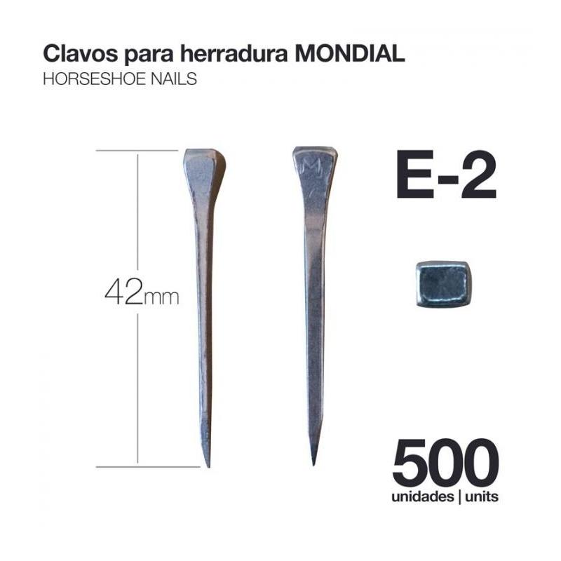  Clavos Para Herradura Mondial E-2 500uds