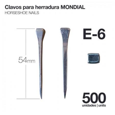  Clavos Para Herradura Mondial E-6 500uds
